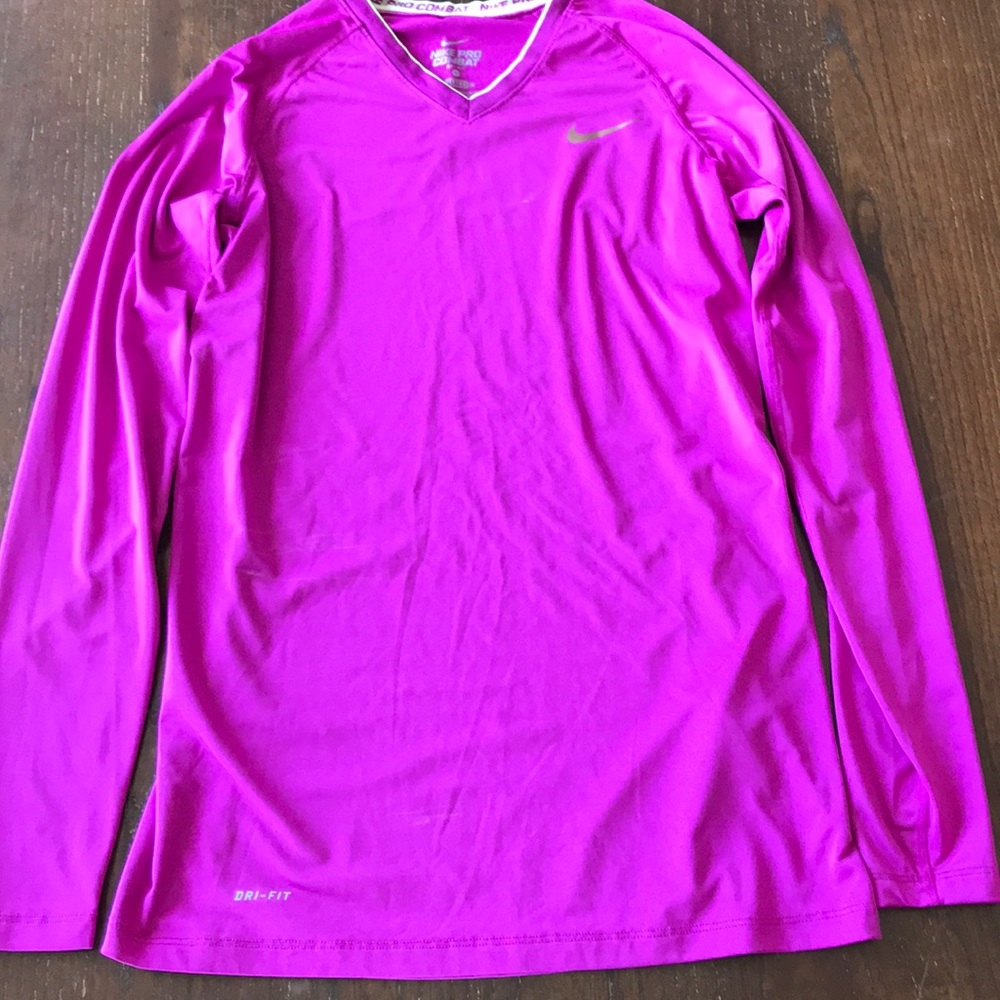 Nike pro combat dri-fit Purple long sleeve